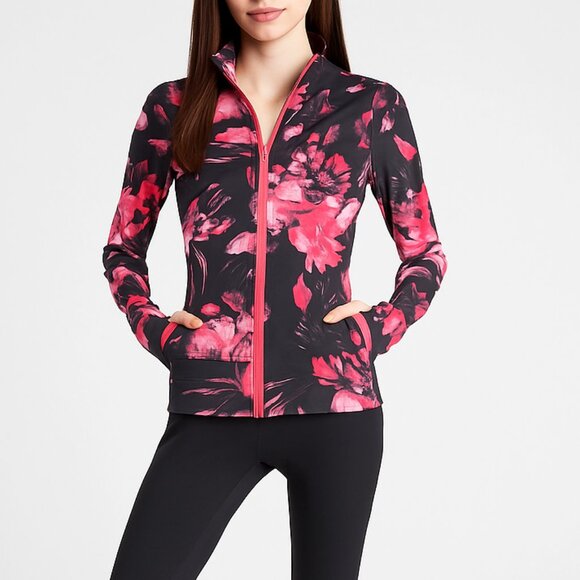 Energie Tops - NWOT Energie Floral Shaping Athletic Jacket Full Zip Front